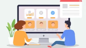 People Learning Together Illustration for Blended Learning Training