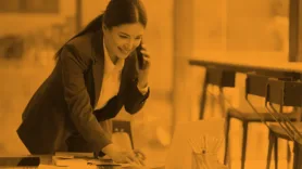 Sponsored Online Courses for Associations representative calling sponsor