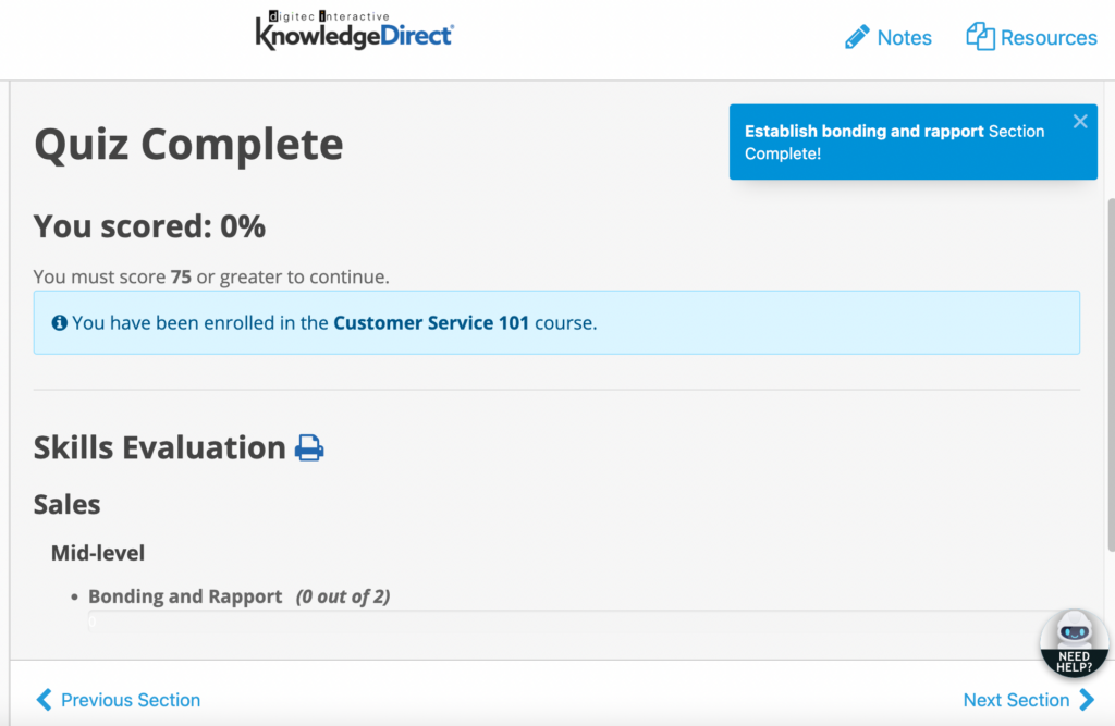 Digitec Learning Path admin view