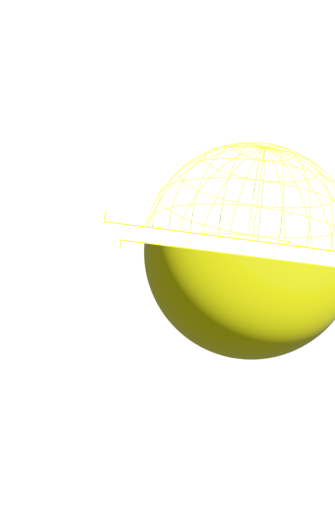Mesh with sphere yellow as detail for background