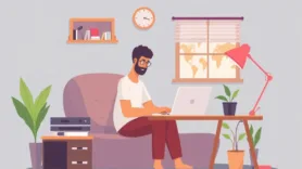 Someone working remotely