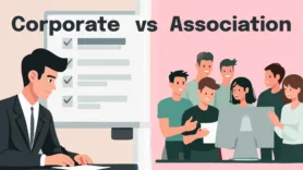 Illustration Demonstrating Association LMS vs. Corporate LMS Solutions