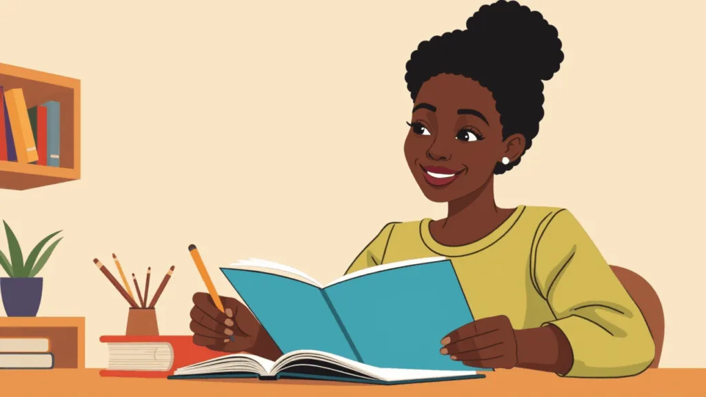Clip-Art Woman Using Storytelling in eLearning