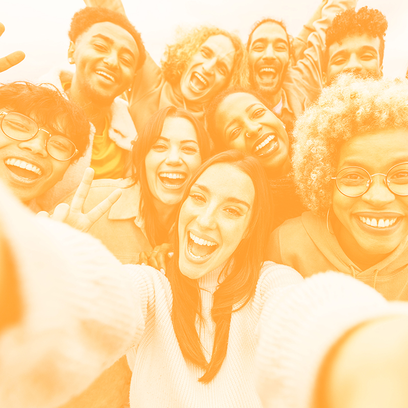 Group photo of diverse people