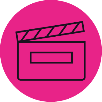 illustration of a movie clapper board