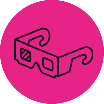 illustration of 3d glasses