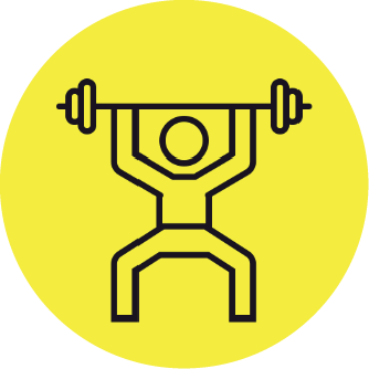 illustration of a weight lifter